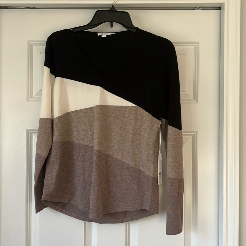 Chicos color blocked sweater size 0